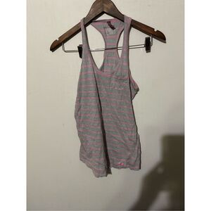 Under Armour Women's Size XS Semi Fitted Heat Gear Gray Pink Sleeveless Tank Top